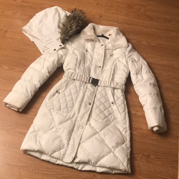 steve madden white coat